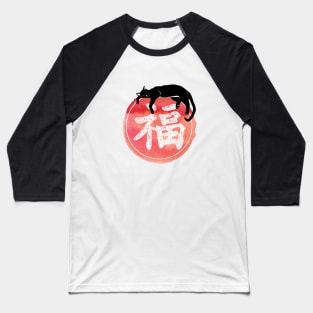 lazy kung fu cat Baseball T-Shirt